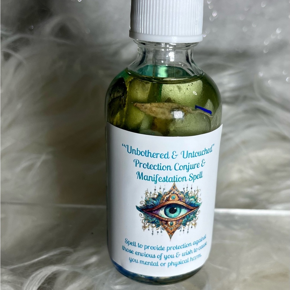 1oz. DROPPER BOTTLE: “UNBOTHERED & UNTOUCHED” PROTECTION MANIFESTATION SPELL OIL